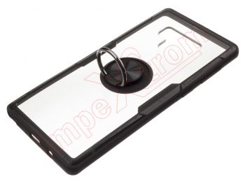 Funda RING transparente y negra con anillo anticaída negro para Samsung Galaxy Note 9, SM-N960F/DS, SM-N960U, SM-N9600/DS
